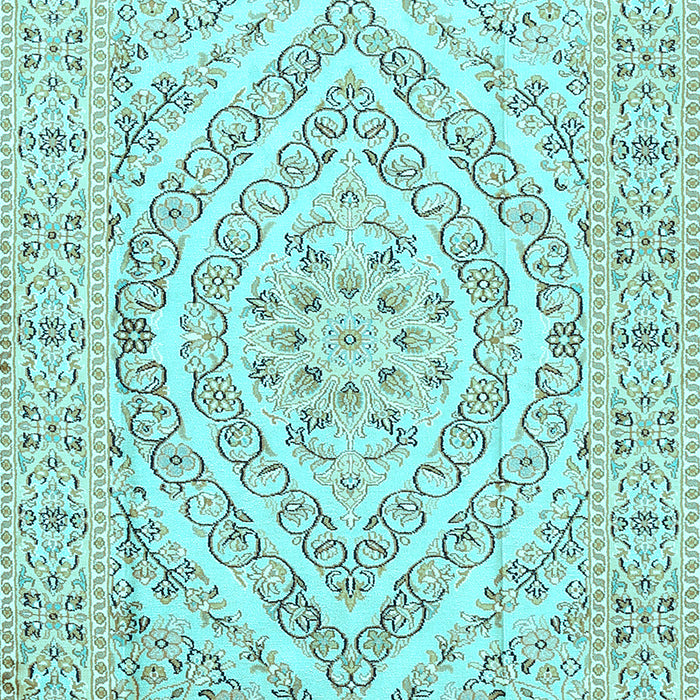 Medallion Light Blue Traditional Rug, tr367lblu