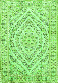 Medallion Green Traditional Rug, tr367grn