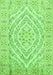 Medallion Green Traditional Rug, tr367grn