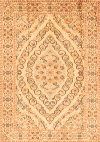 Medallion Orange Traditional Rug, tr367org