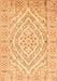 Medallion Orange Traditional Rug, tr367org