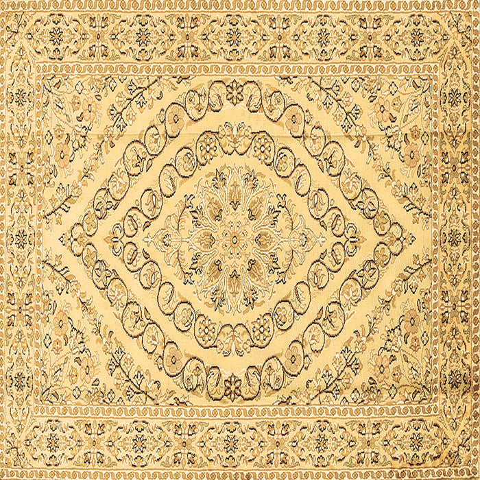 Square Medallion Brown Traditional Rug, tr367brn