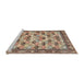 Sideview of Machine Washable Traditional Sepia Brown Rug, wshtr3680