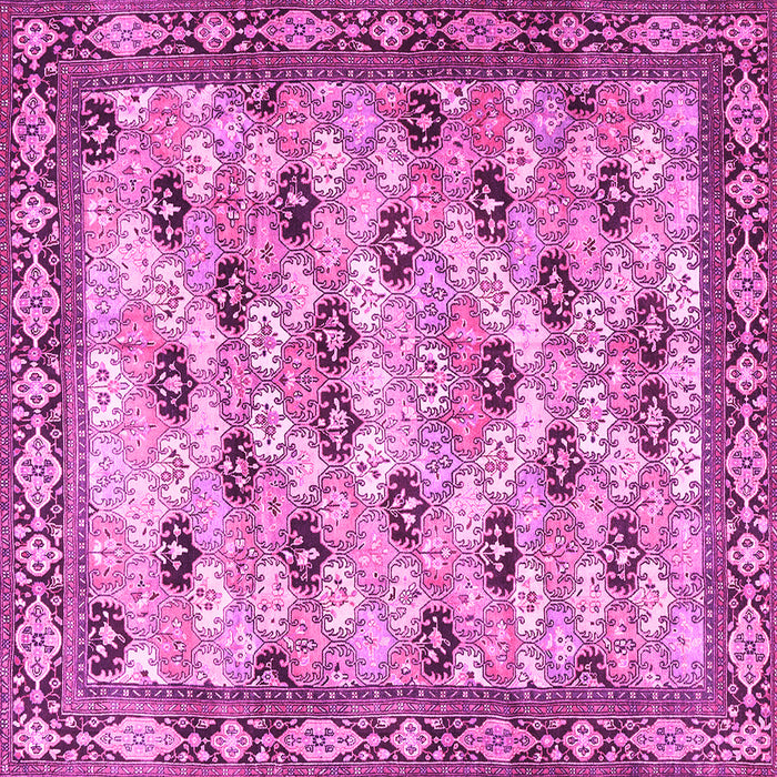 Square Persian Pink Traditional Rug, tr3680pnk