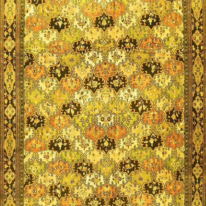 Machine Washable Persian Yellow Traditional Rug, wshtr3680yw