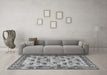 Machine Washable Persian Gray Traditional Rug in a Living Room,, wshtr3680gry