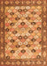 Serging Thickness of Machine Washable Persian Orange Traditional Area Rugs, wshtr3680org