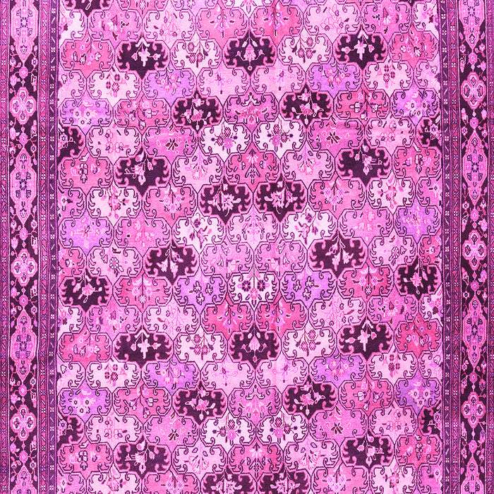 Machine Washable Persian Pink Traditional Rug, wshtr3680pnk