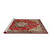 Sideview of Machine Washable Traditional Tomato Red Rug, wshtr3681