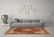 Machine Washable Persian Brown Traditional Rug in a Living Room,, wshtr3681brn