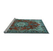 Sideview of Machine Washable Persian Light Blue Traditional Rug, wshtr3681lblu