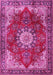 Machine Washable Persian Pink Traditional Rug, wshtr3681pnk