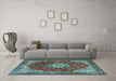 Machine Washable Persian Light Blue Traditional Rug in a Living Room, wshtr3681lblu