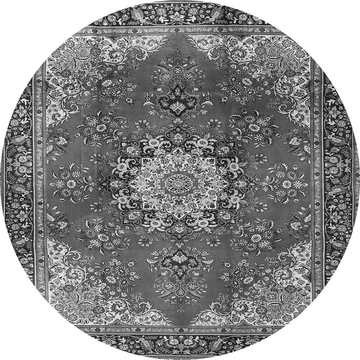 Machine Washable Persian Gray Traditional Rug, wshtr3681gry