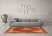 Machine Washable Persian Orange Traditional Area Rugs in a Living Room, wshtr3681org