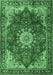 Machine Washable Persian Emerald Green Traditional Area Rugs, wshtr3681emgrn