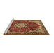 Sideview of Machine Washable Persian Brown Traditional Rug, wshtr3681brn