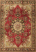 Machine Washable Persian Brown Traditional Rug, wshtr3681brn