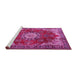 Sideview of Machine Washable Persian Pink Traditional Rug, wshtr3681pnk