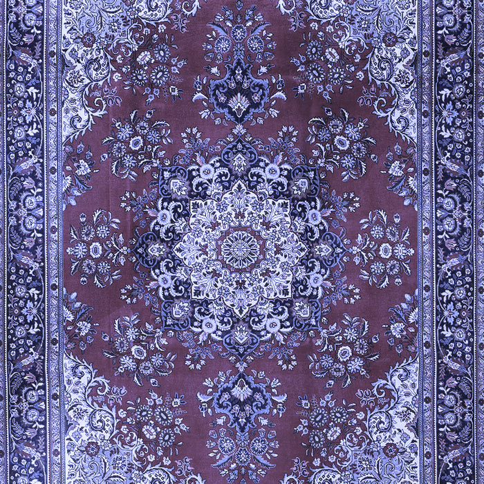 Machine Washable Persian Blue Traditional Rug, wshtr3681blu