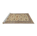 Sideview of Machine Washable Traditional Sienna Brown Rug, wshtr3682