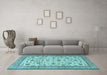 Machine Washable Persian Light Blue Traditional Rug in a Living Room, wshtr3682lblu