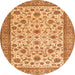 Square Persian Orange Traditional Rug, tr3682org