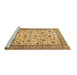 Sideview of Machine Washable Persian Brown Traditional Rug, wshtr3682brn