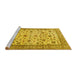 Sideview of Machine Washable Persian Yellow Traditional Rug, wshtr3682yw