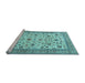 Sideview of Machine Washable Persian Light Blue Traditional Rug, wshtr3682lblu