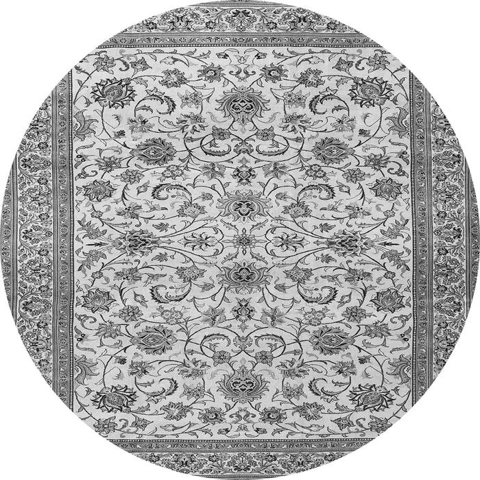 Machine Washable Persian Gray Traditional Rug, wshtr3682gry