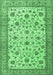 Machine Washable Persian Emerald Green Traditional Area Rugs, wshtr3682emgrn