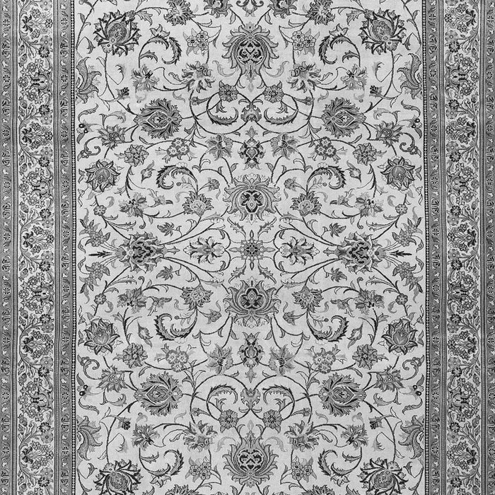 Serging Thickness of Machine Washable Persian Gray Traditional Rug, wshtr3682gry