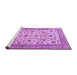 Sideview of Machine Washable Persian Purple Traditional Area Rugs, wshtr3682pur