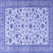 Square Persian Blue Traditional Rug, tr3682blu