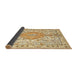 Sideview of Traditional Brown Gold Medallion Rug, tr3683