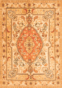 Medallion Orange Traditional Rug, tr3683org