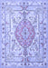 Medallion Blue Traditional Rug, tr3683blu