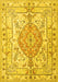 Medallion Yellow Traditional Rug, tr3683yw