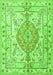 Medallion Green Traditional Rug, tr3683grn