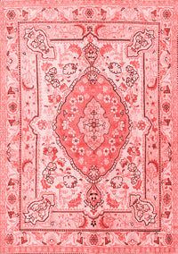 Medallion Red Traditional Rug, tr3683red