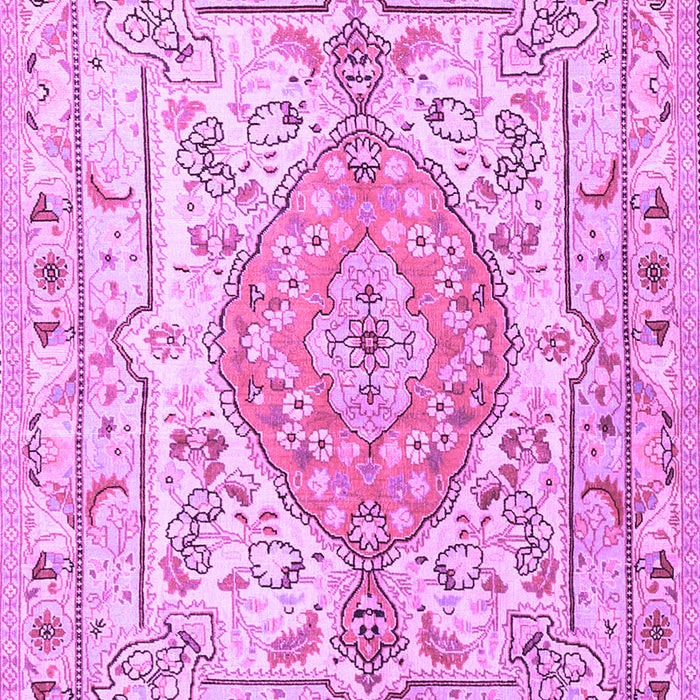 Machine Washable Medallion Purple Traditional Area Rugs, wshtr3683pur