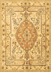 Medallion Brown Traditional Rug, tr3683brn