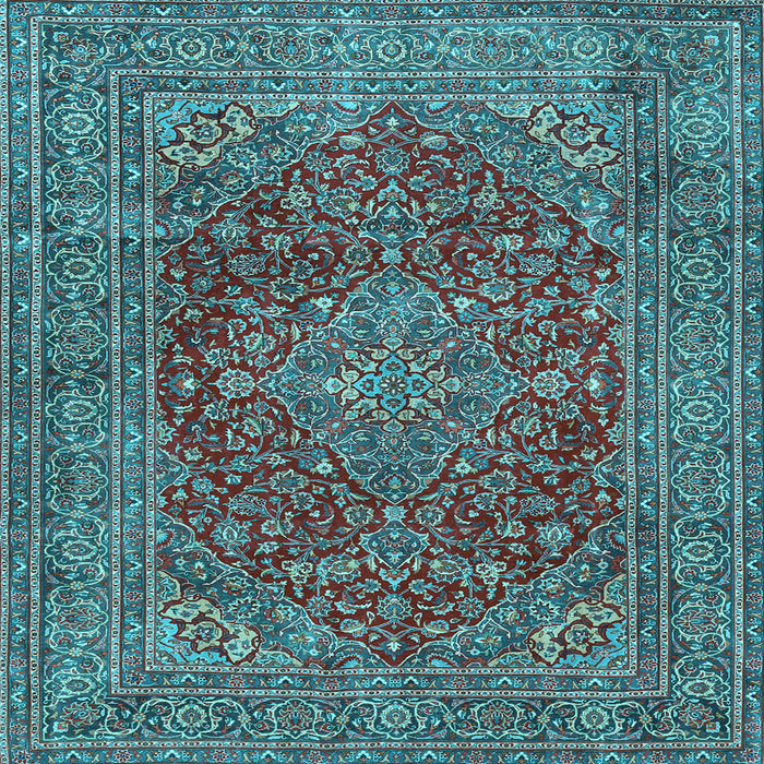Square Persian Light Blue Traditional Rug, tr3684lblu