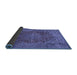 Sideview of Persian Blue Traditional Rug, tr3684blu