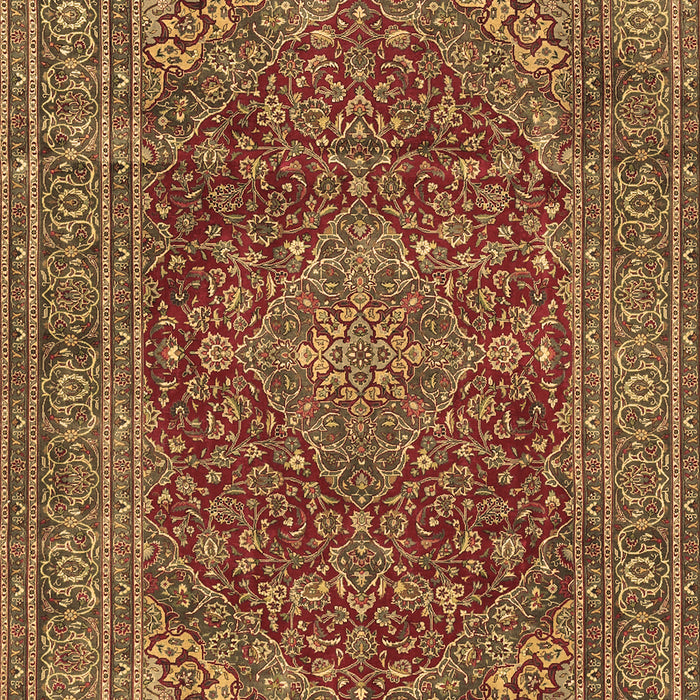 Machine Washable Persian Brown Traditional Rug, wshtr3684brn