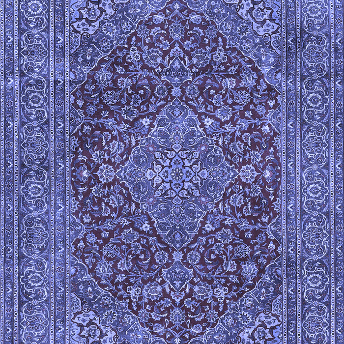Machine Washable Persian Blue Traditional Rug, wshtr3684blu