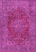 Machine Washable Persian Pink Traditional Rug, wshtr3684pnk