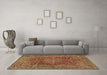 Machine Washable Persian Brown Traditional Rug in a Living Room,, wshtr3684brn