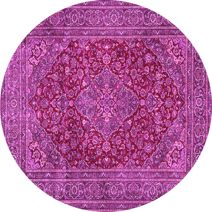 Round Persian Pink Traditional Rug, tr3684pnk
